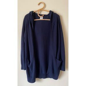 Cabi Newport Hoodie Cardigan Womens XS Navy Blue Style 5275